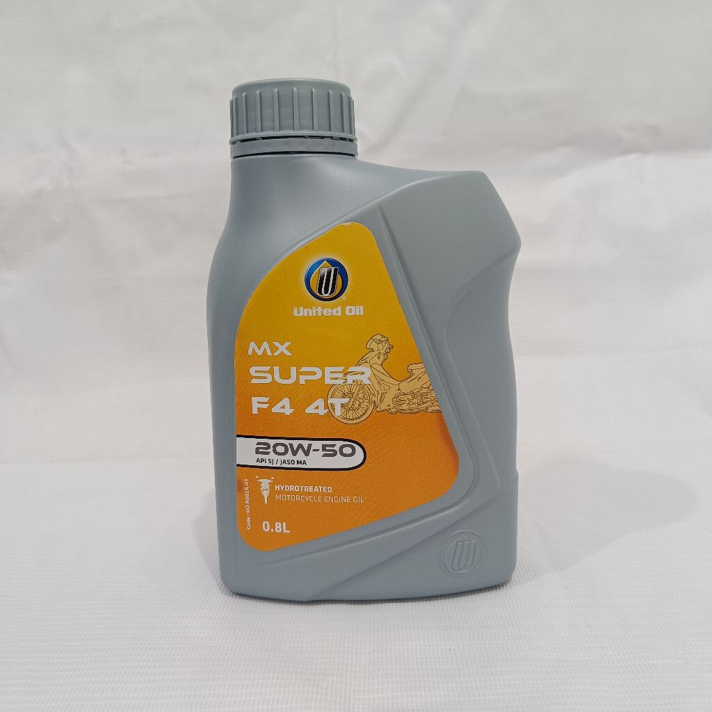 UNITED OIL MX SUPER F4 0.8 LITER SAE 20W50 SJ/MA OLI 4 TAK