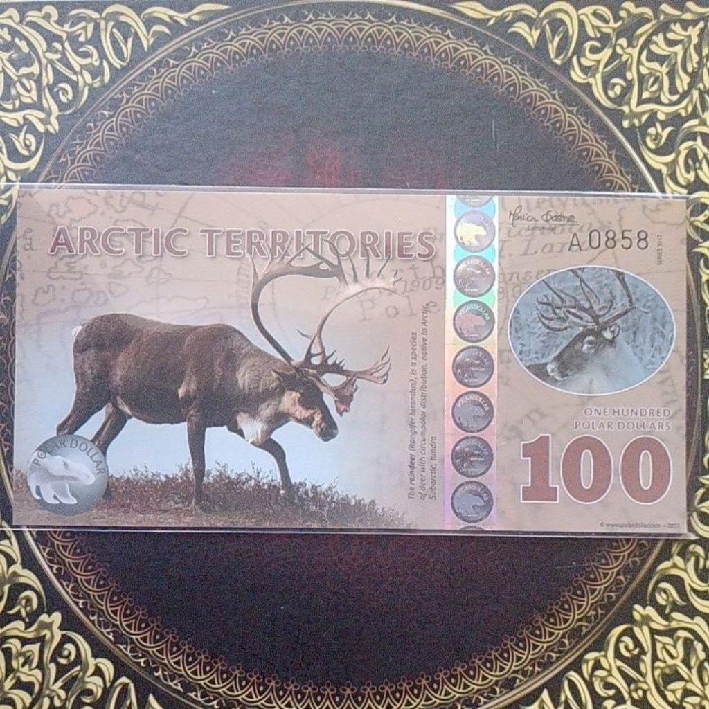 Uang Arctic Kutub Utara 100 dollar 2017 polimer unc