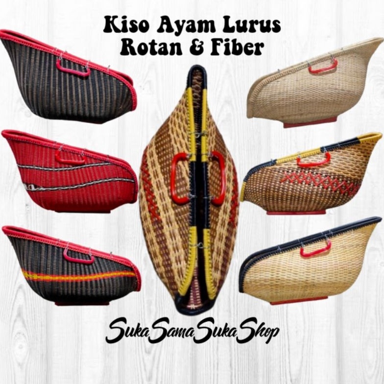 KODE Y16U Kiso Ayam Bangkok Tas Ayam Laga Bahan Fiber Rotan