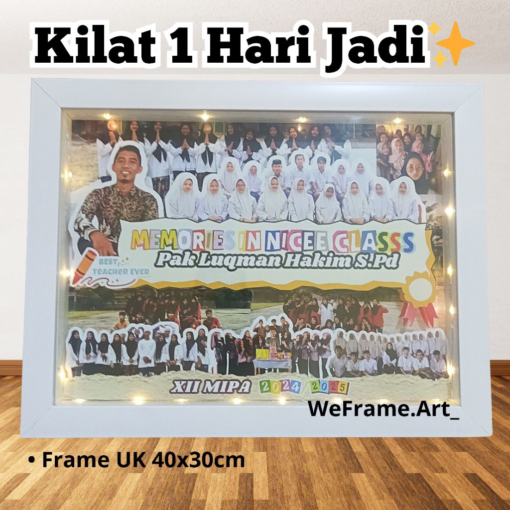 Frame Pop Up Jumbo custom / frame Scrapbook / Frame Dosen / Frame farewell / Frame Guru custom