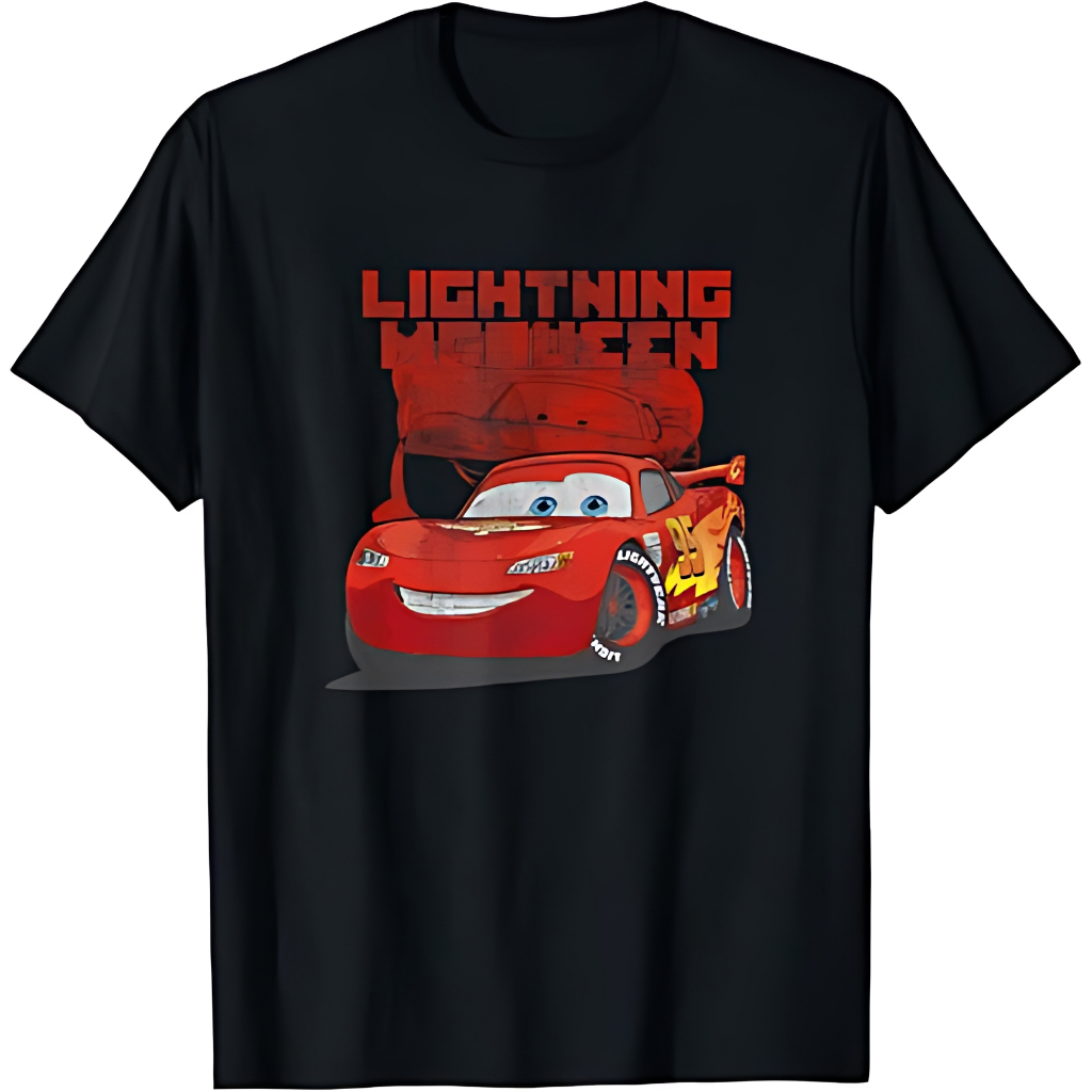 Disney Pixar Cars Lightning McQueen Vintage Portrait T-Shirt