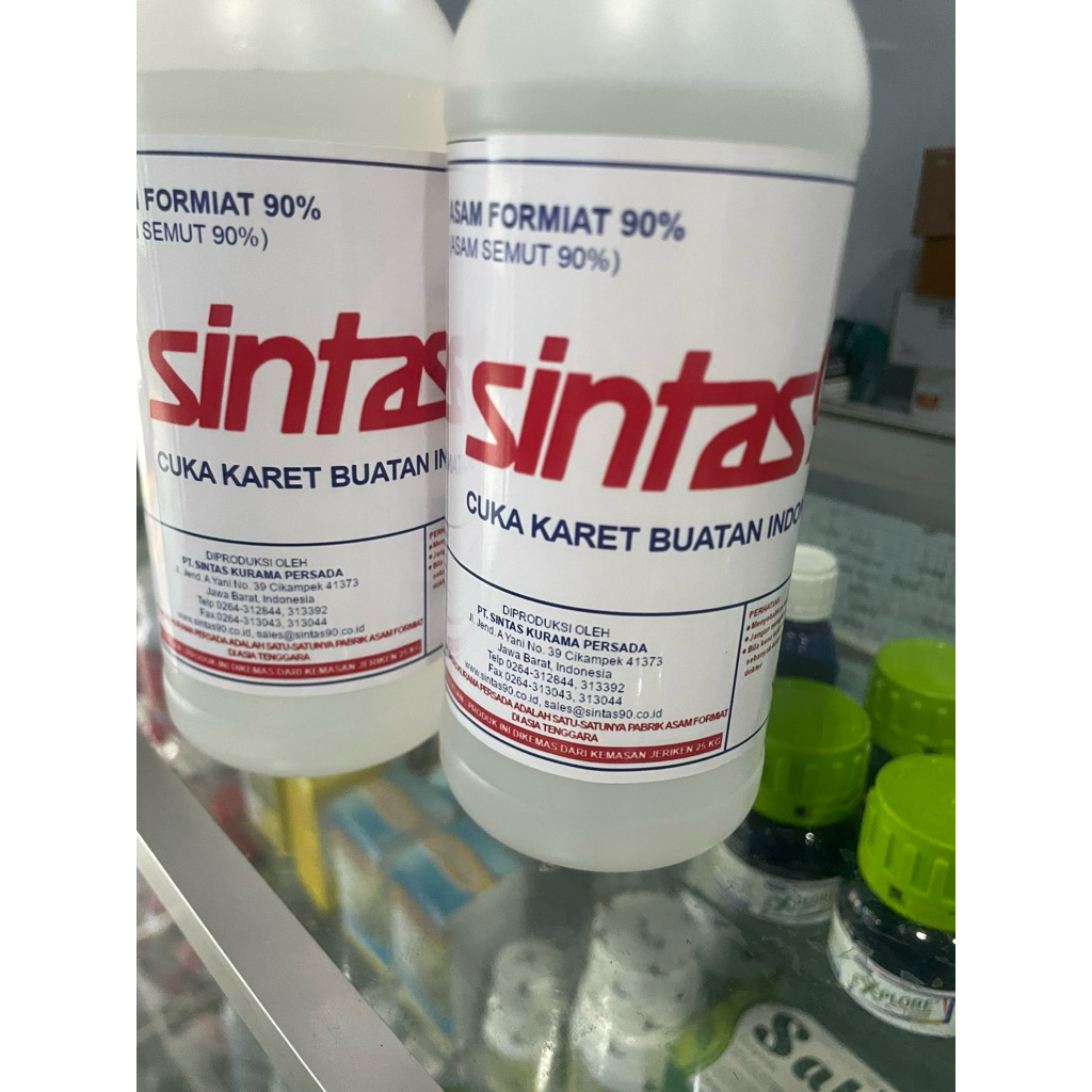Pembeku Getah Karet Asam Semut POHON KARET Formic Acid 90% 500 Gram Sintas 90