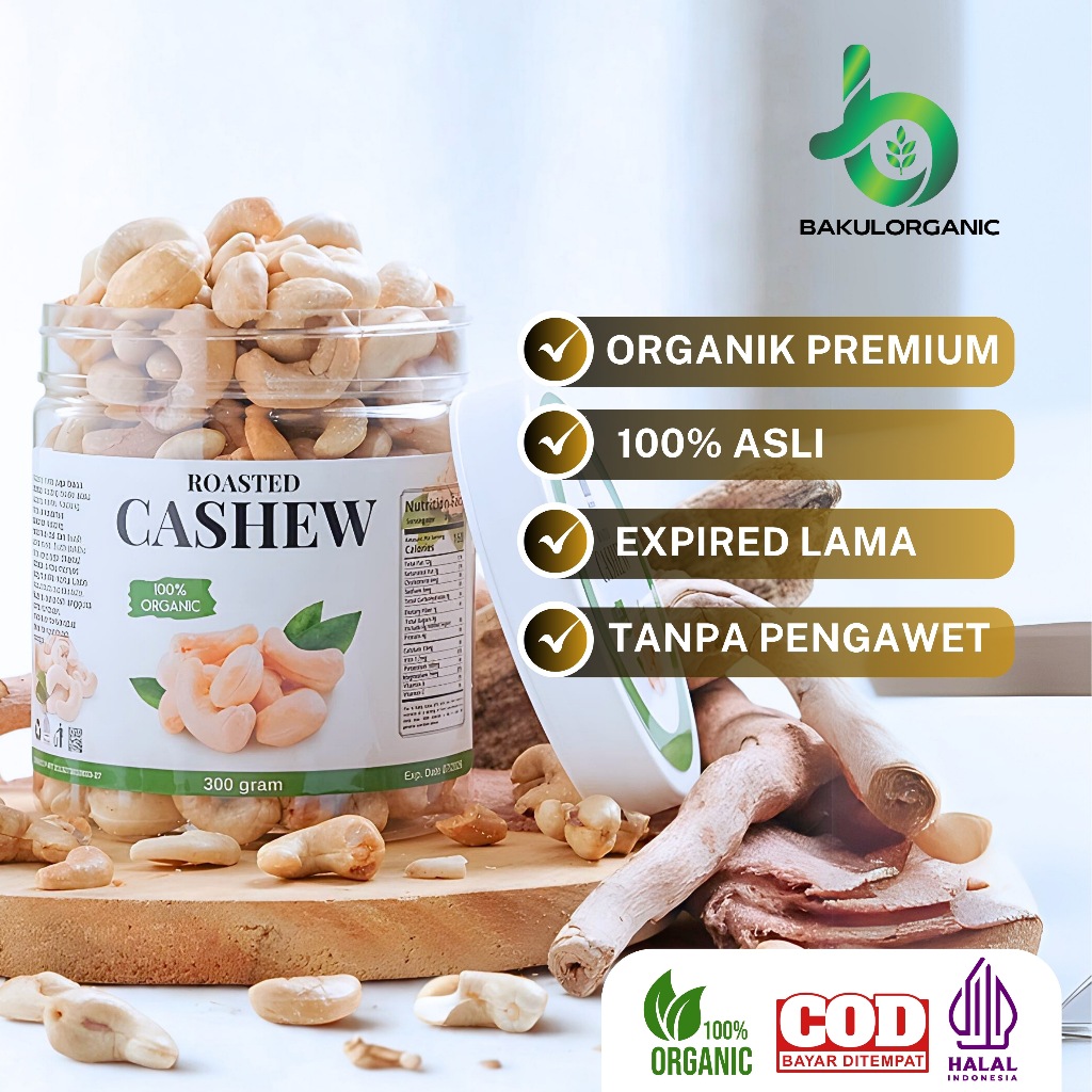 

Bakulorganic Kacang Mete 100% Original Roasted Cashew Mede