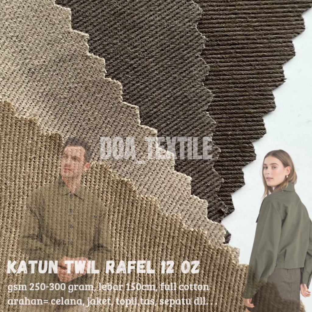 Kain Katun Twil Rafel 12oz - Katun Twil Rafel - Katun Twil