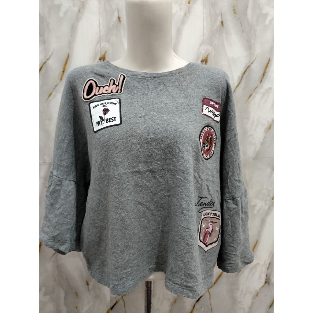 Kaos Bershka Rajut Oversize & Crop