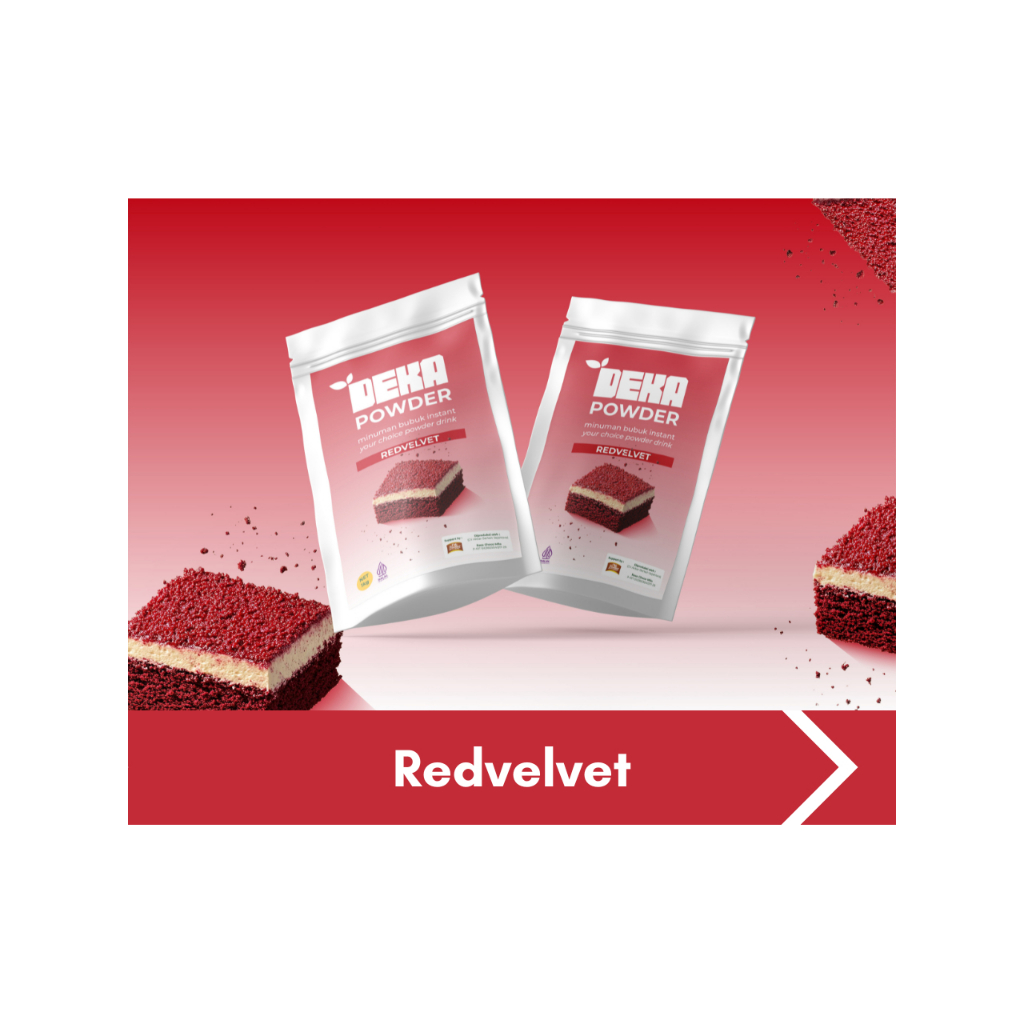 

DEKA Powder varian Redvelvet / Minuman Bubuk / Powder Drink / Minuman Kekinian / Redvelvet Bubuk