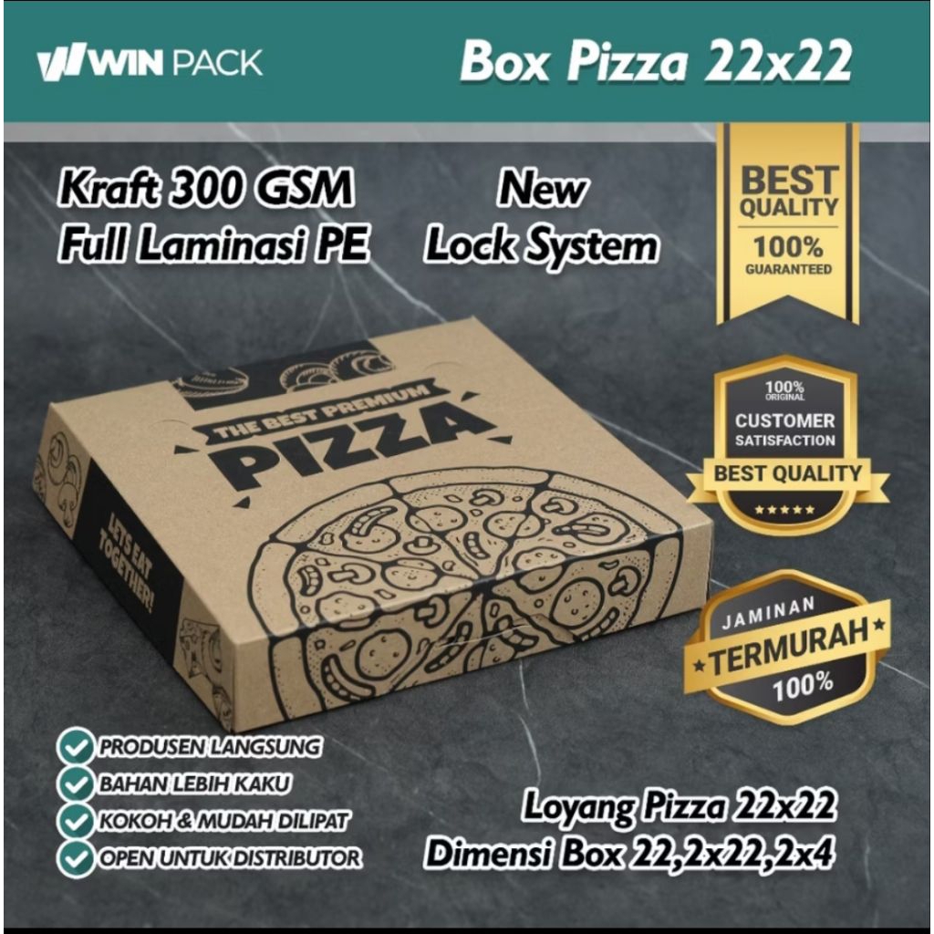 

KARDUS PIZZA UKURAN 22X22 TERMURAH