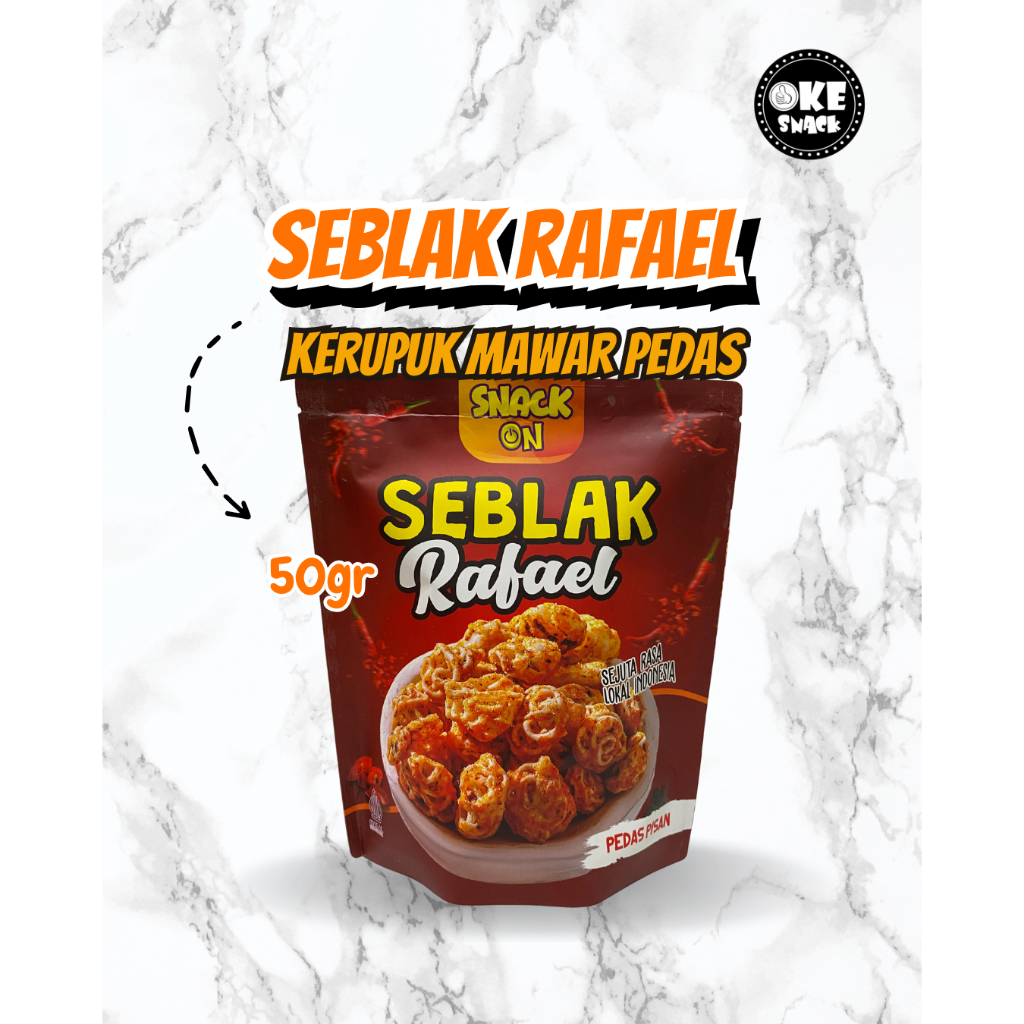 

Snack On Kerupuk Seblak Rafael Kerupuk Mawar Pedas 50gr