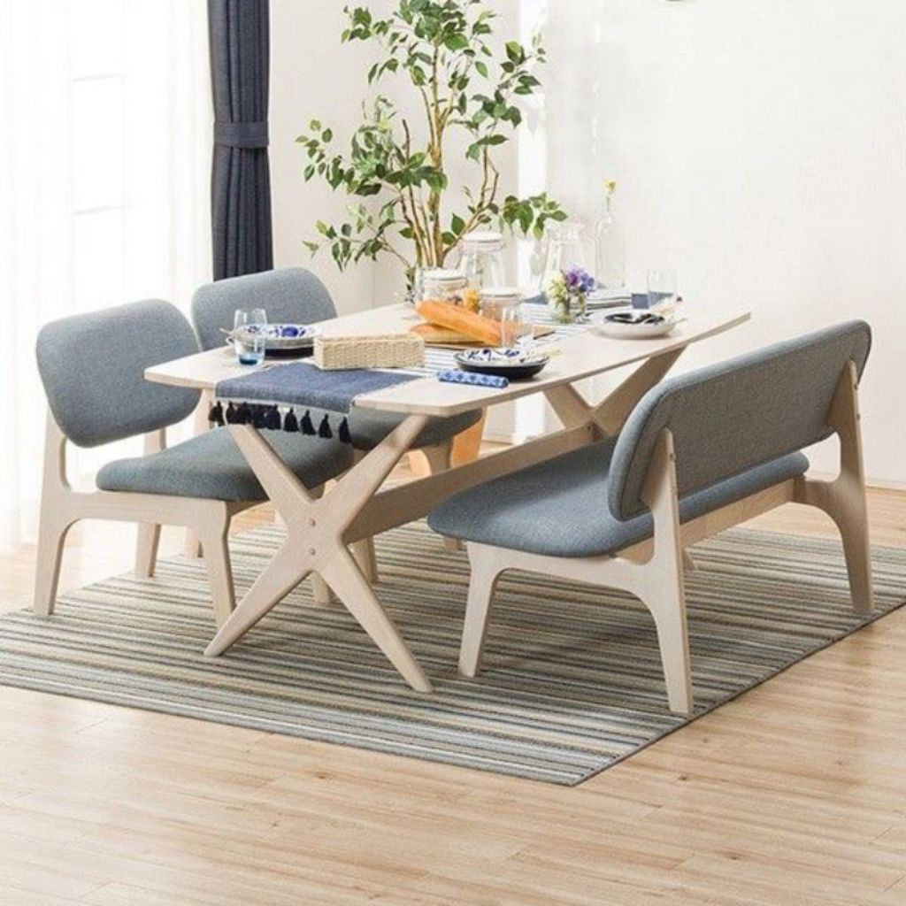 set meja makan sofa meja makan meja makan estetik