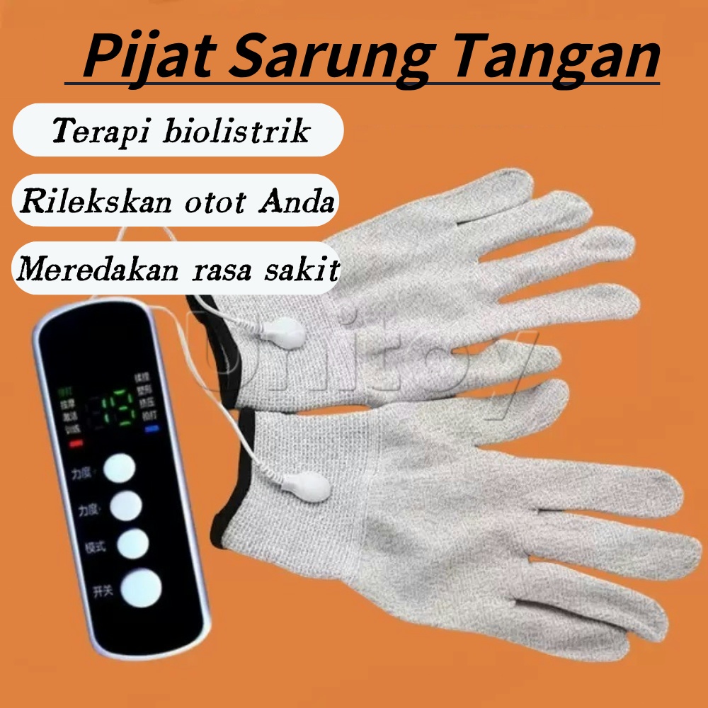 Saraf , Otot Terapi, Stroke, Darah Tinggi| Alat Terapi TENS EMS set Sarung Tangan Konduktif & PAD | 