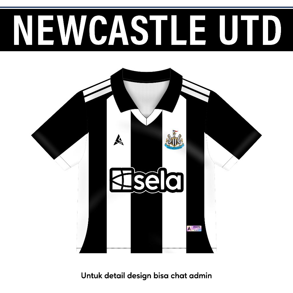ATHLETIC SPORTWEAR KIDS - Jersey Bola Fantasy Anak - Newcastle Home 2024-25 - Unisex
