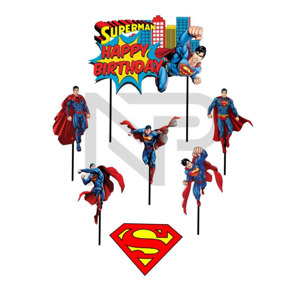 

Topper kue/hiasan kue ulang tahun//karakter superman
