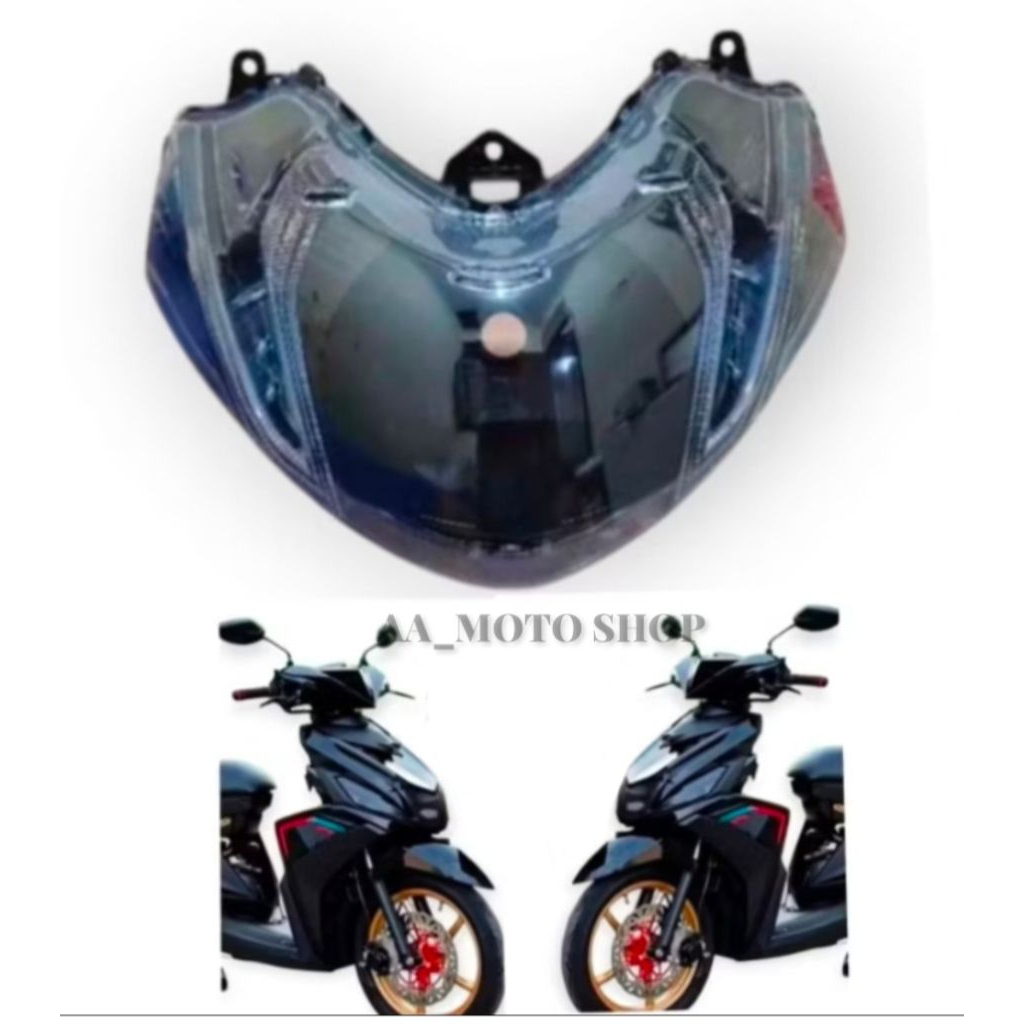 Reflektor Custom Smoke Hitam Lampu Depan Motor Yamaha MIO M3 MIO Z MIO 125 Murah