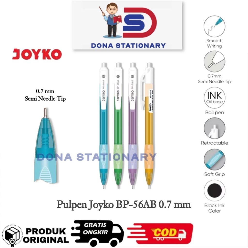 

( PACK ) JOYKO Ballpen Pulpen BP-56AB 0.7 mm / Pulpen Joyko 0.7 mm