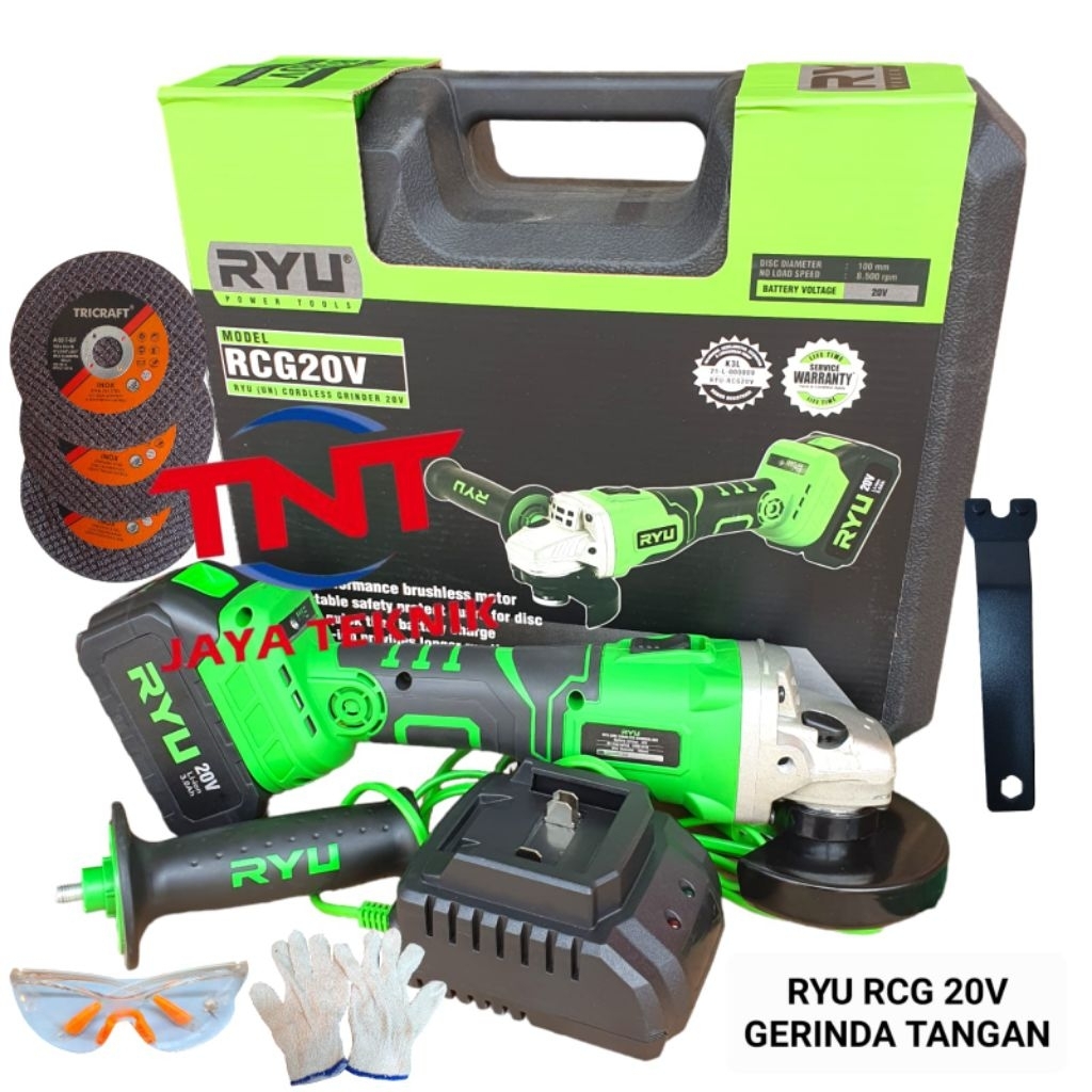 RYU RCG 20V MESIN GERINDA TANGAN CORDLESS RYU RCG20V / CORDLESS GRINDER RYU RCG 20V