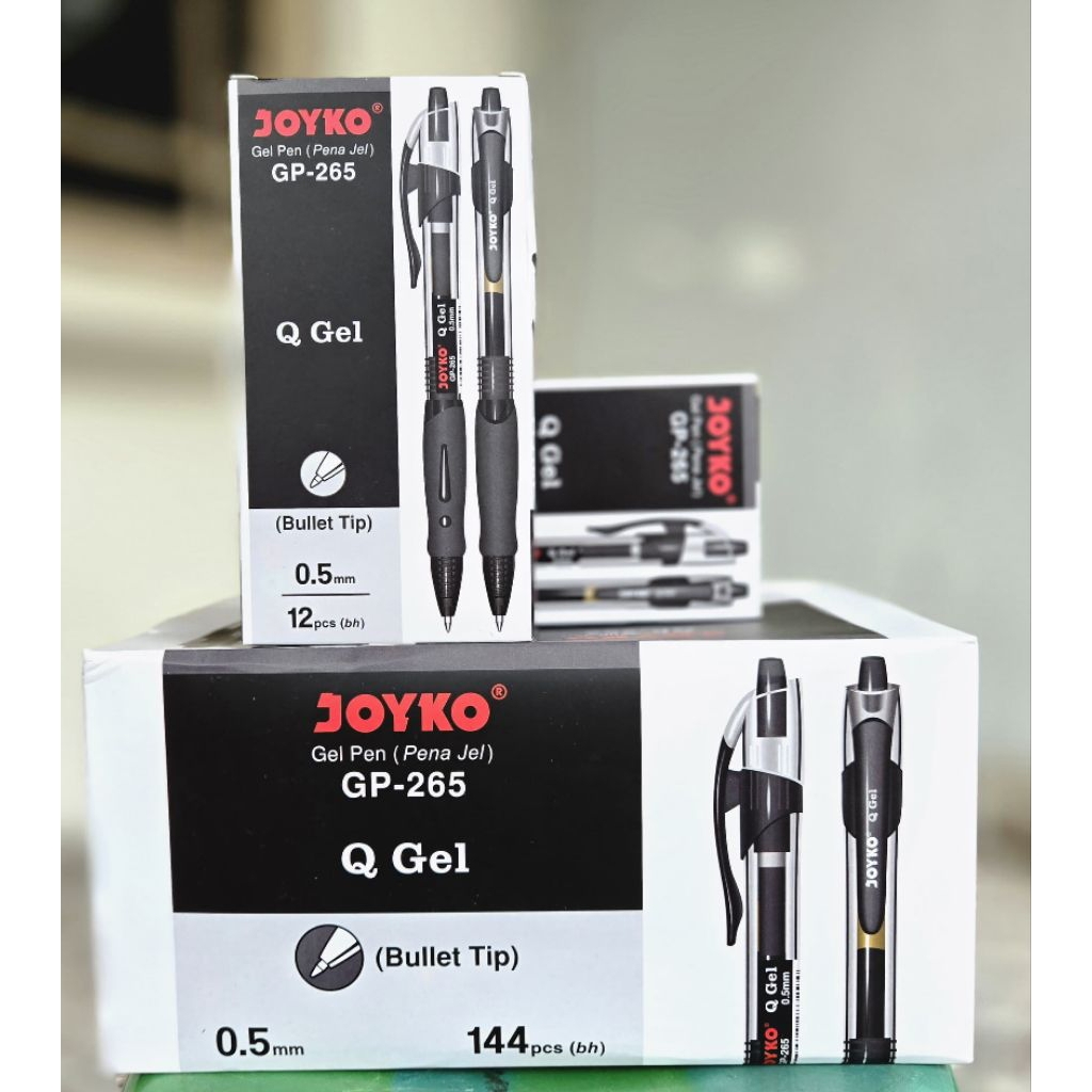 

Joyko pulpen GP 265 Q gel hitam 12 pcs perbox isi 12pax