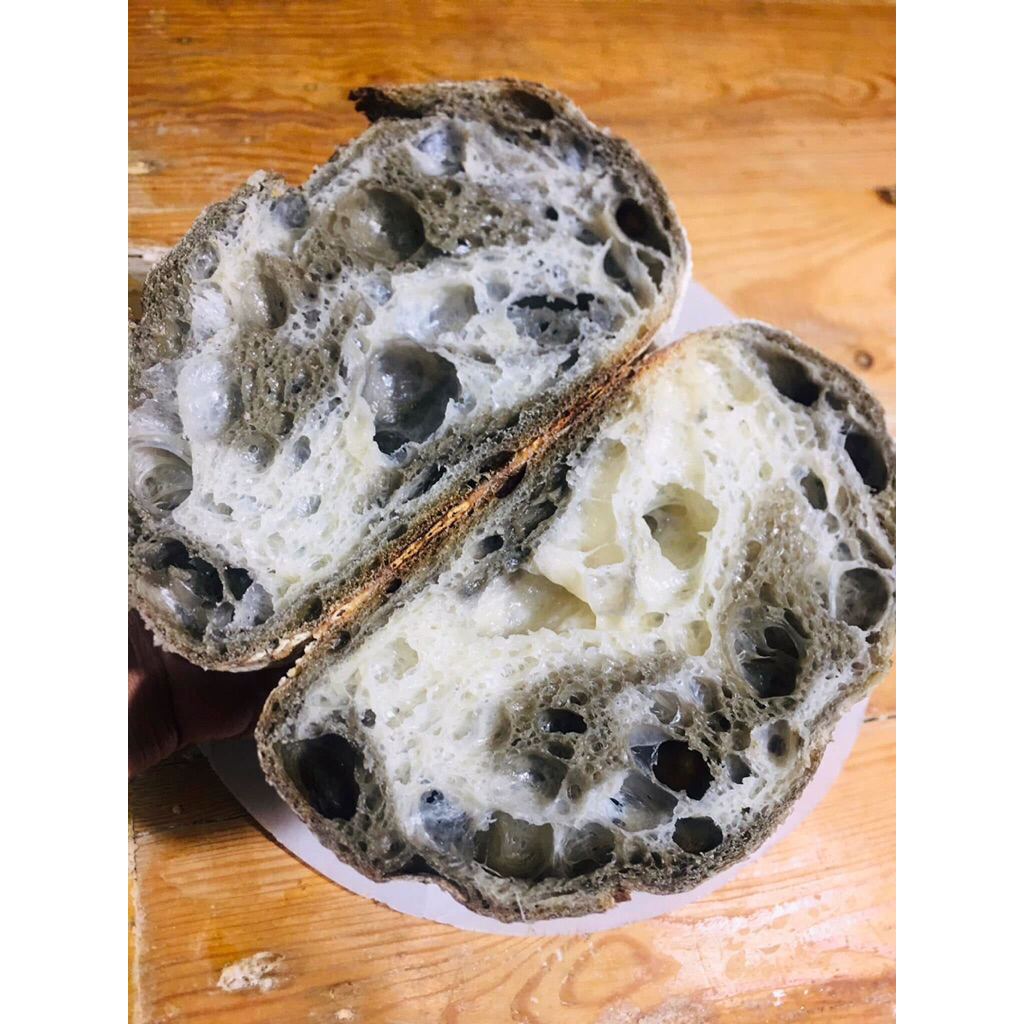 

Sourdough Matcha Marble Rustic Bread