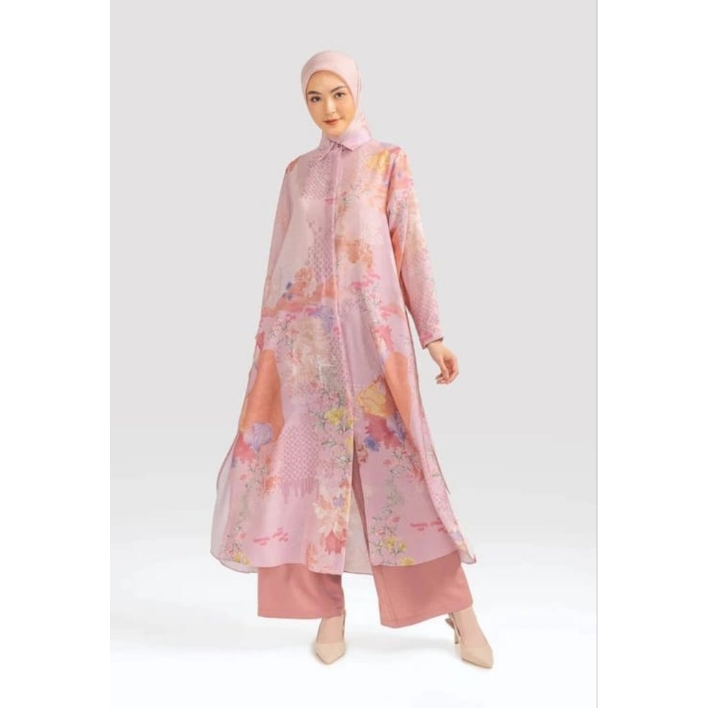 SALE Riamiranda Fall Ceko Shirt Dress Salmon Pink New Free Paperbag