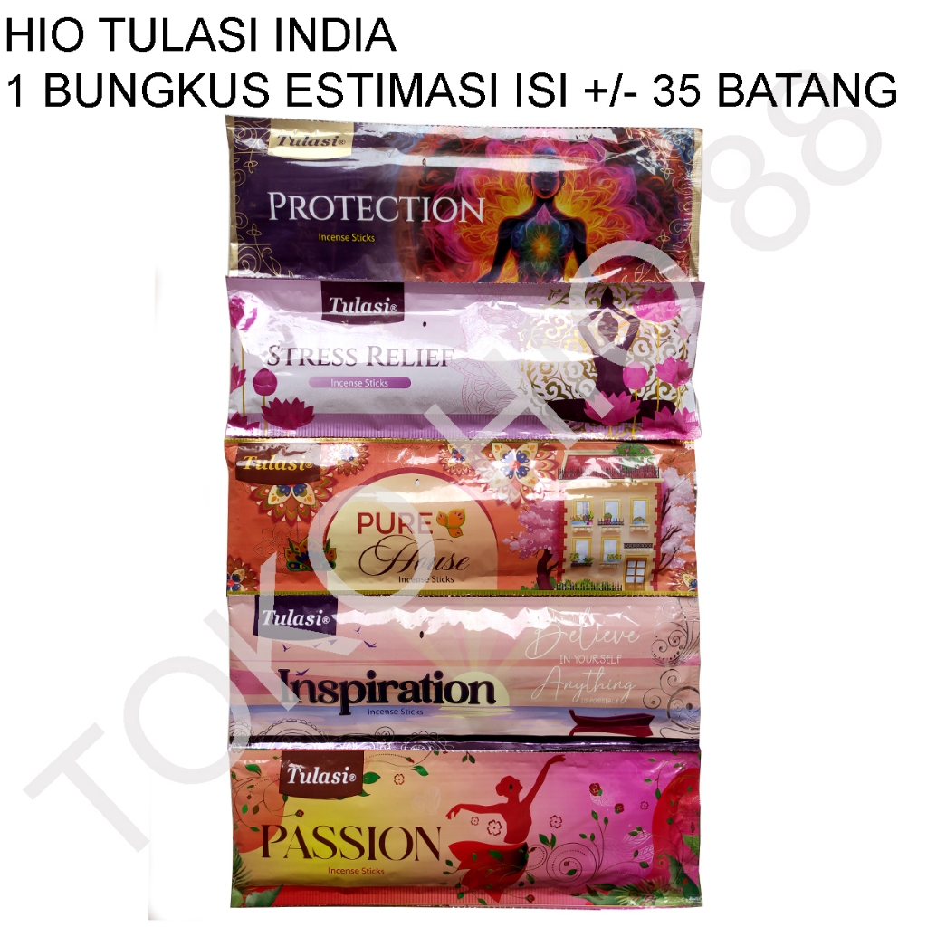 Hio Wangi Dupa Harum India Aromaterapi Tulasi Incense Sticks isi 35 Batang