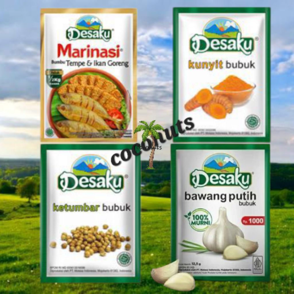 

Desaku Bawang Putih / Ketumbar / Bumbu Marinasi / Kunyit Kemasan 1 Renteng