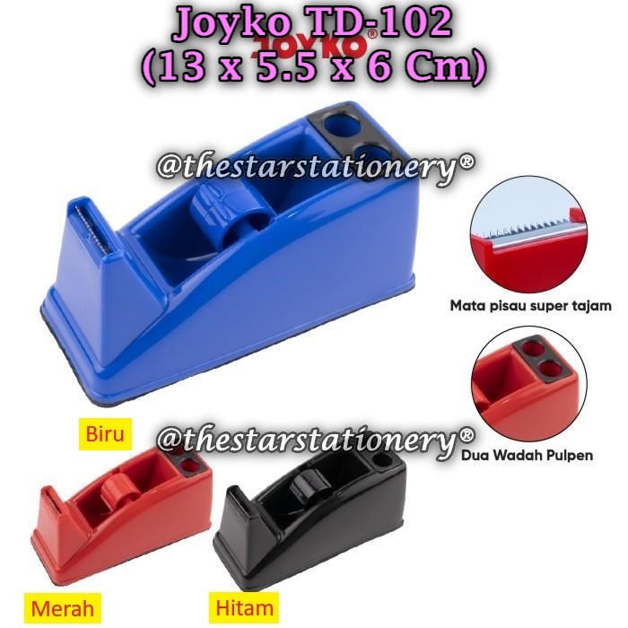 

(1 Biji) Tape Dispenser JOYKO TD-102 / Tape Cutter / Pemotong Pita Perekat Joyko TD-102 (1 Biji)