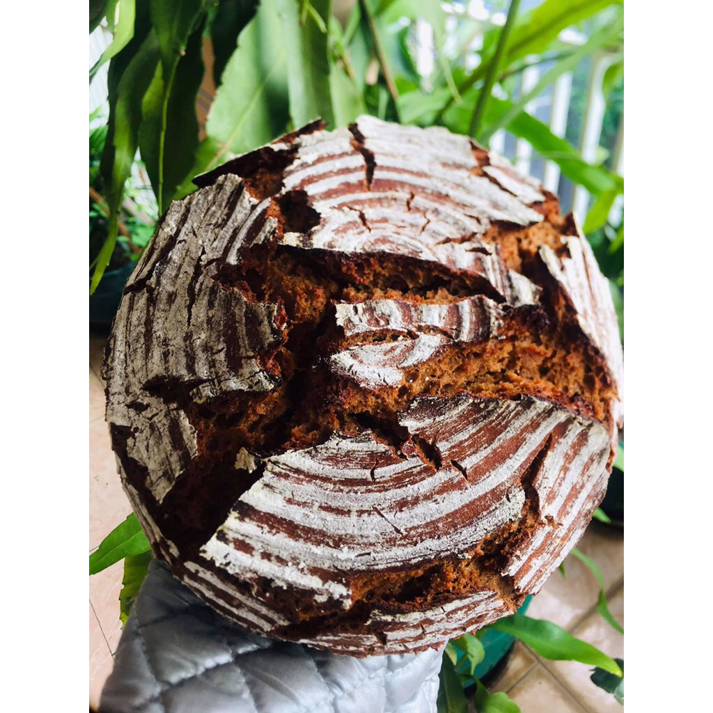 

100% Sourdough German Rye Bread ( Tourte De Seigle )
