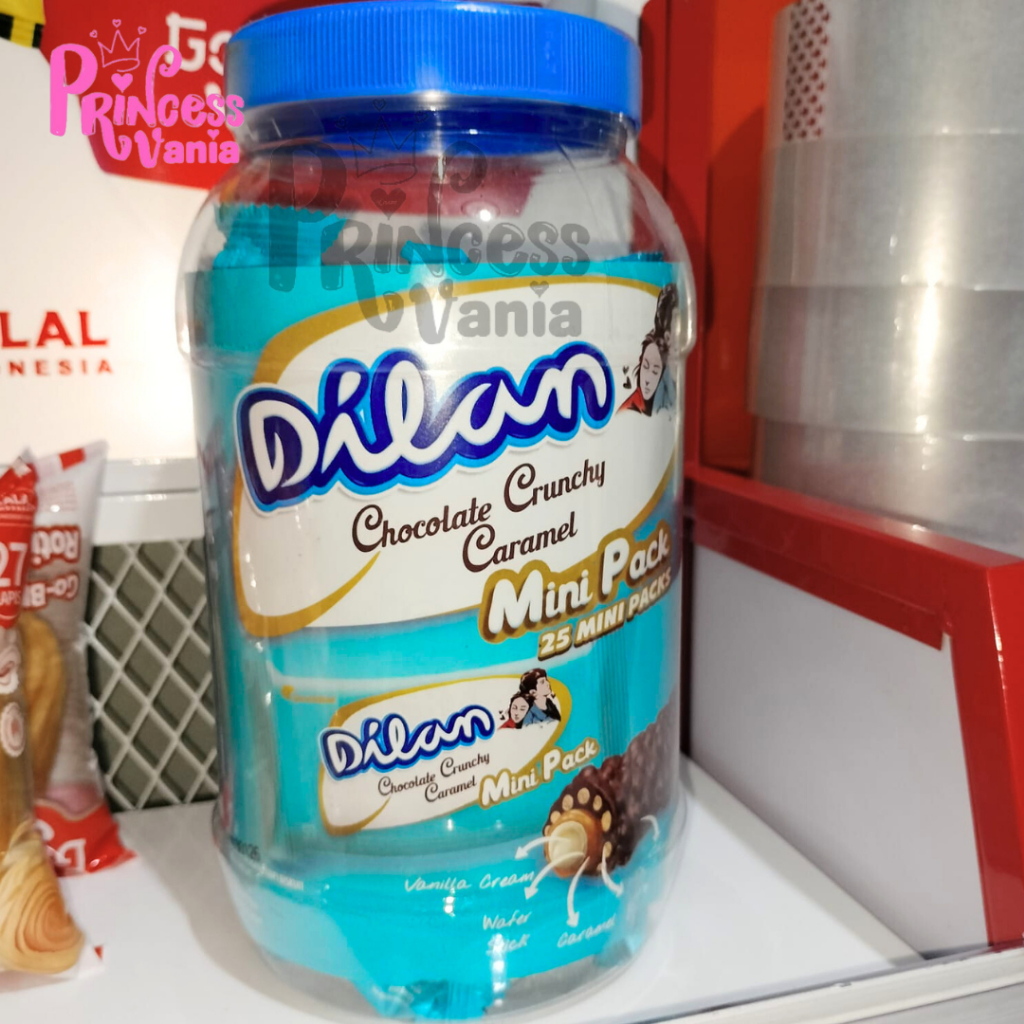 

DILAN CHOCOLATE CRUNCHY CARAMEL TOPLES MIN PACK ISI 25PCS