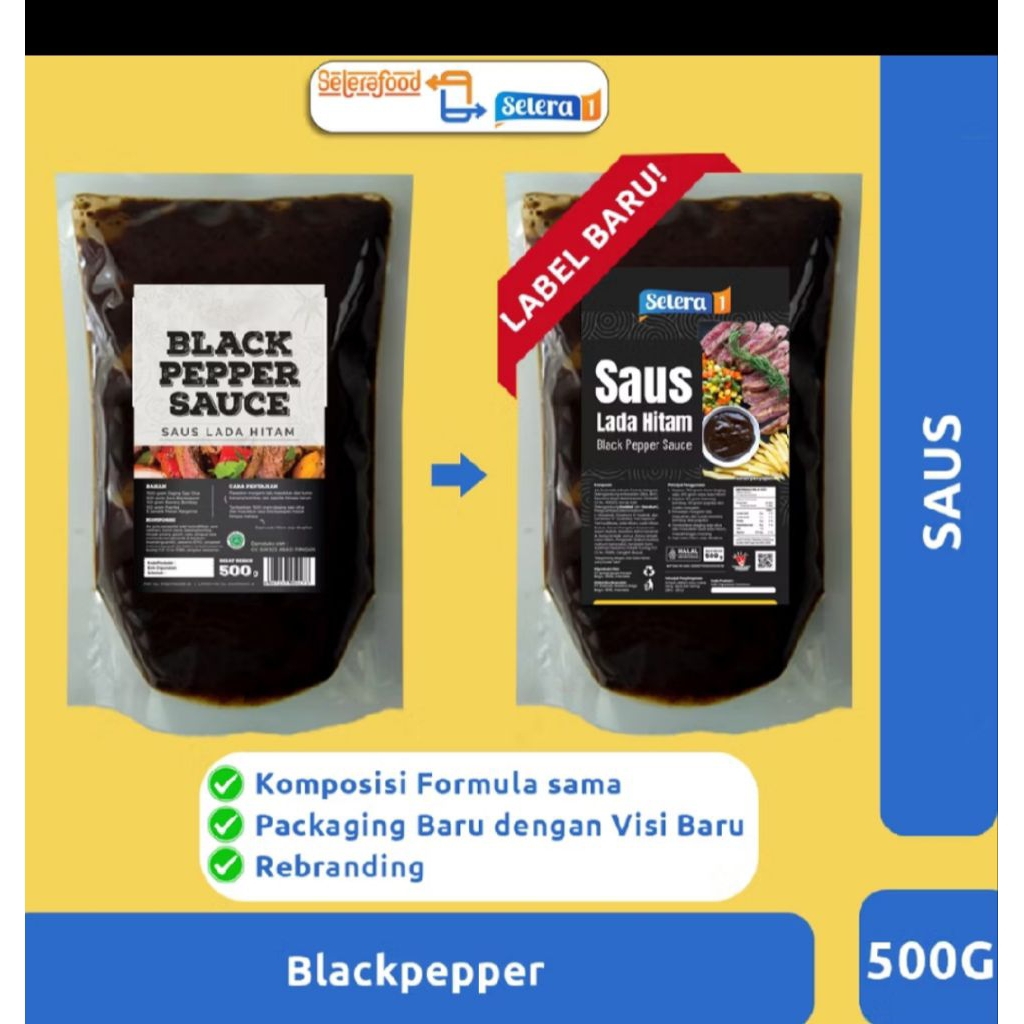 

sause black pepper selerafood 500gr