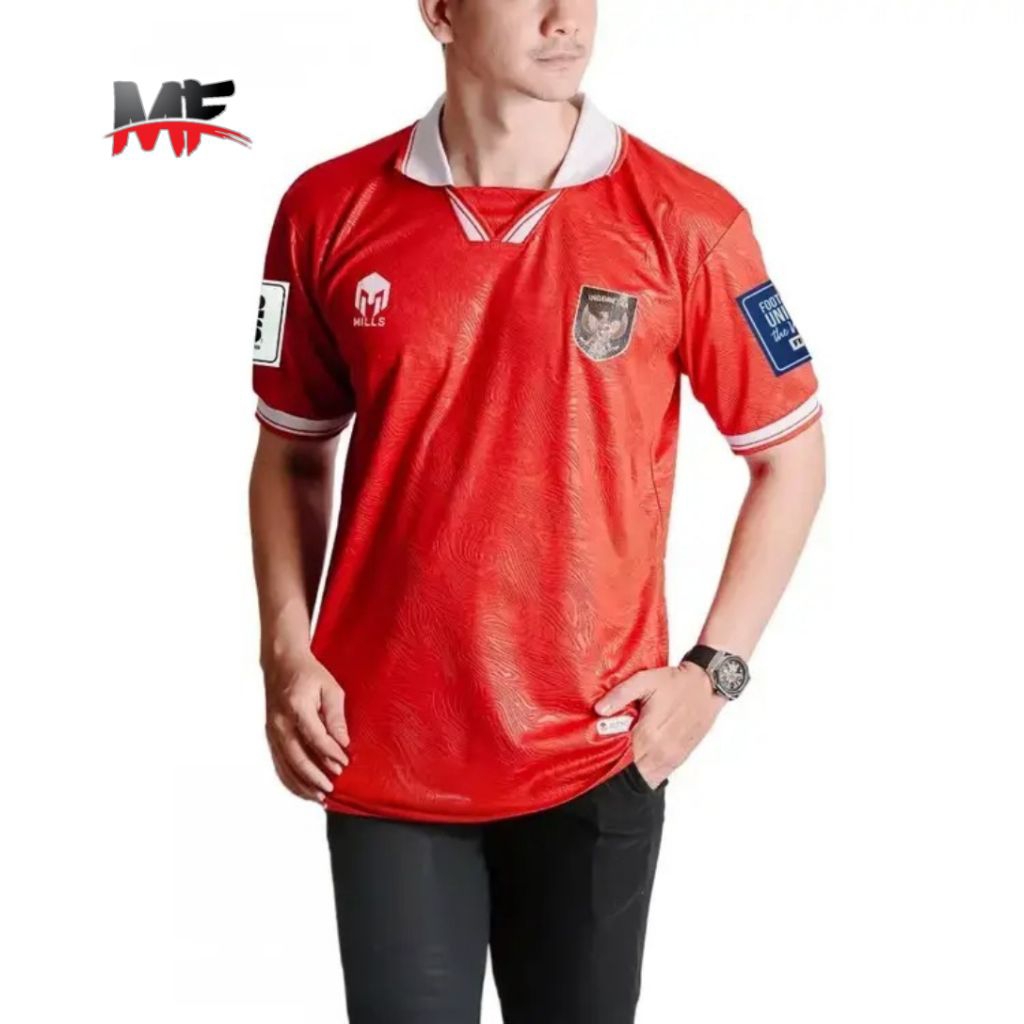 Baju Jersey Timnas FULLPATCH Home Away Mills 3RD