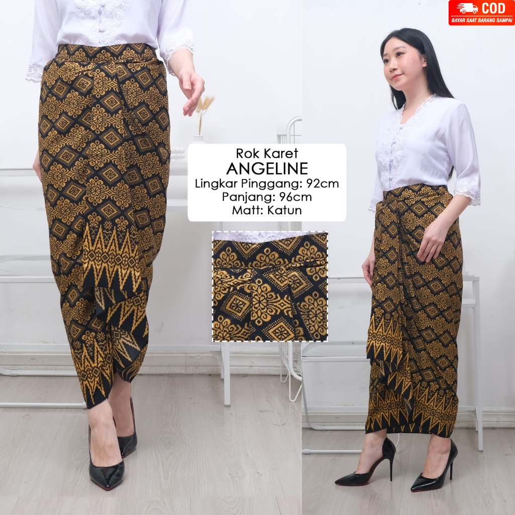 Rok Bawahan Kebaya Motif Batik Modern Elegan Mewah Bahan Katun Premium Kekinian