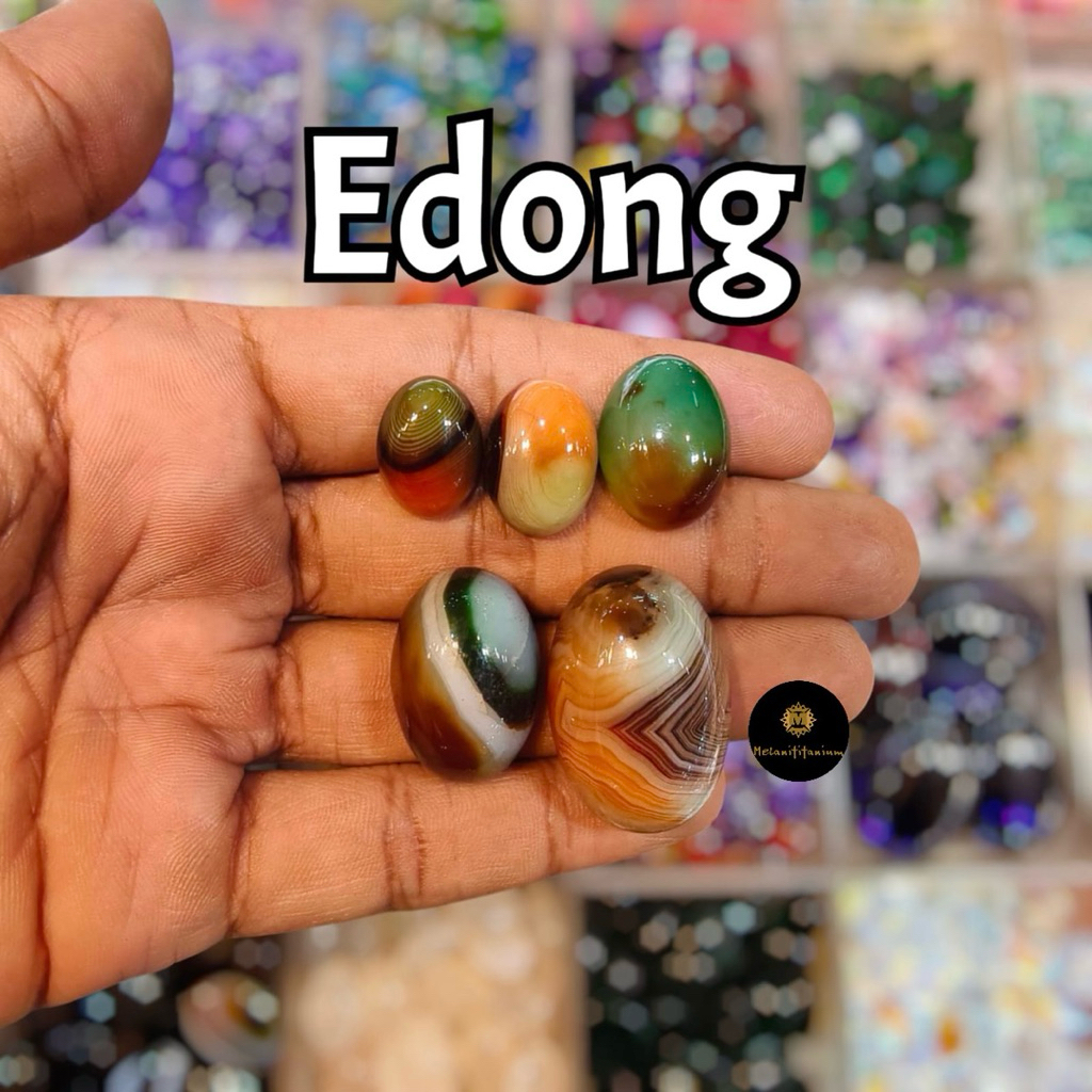 [HANYA BATU] Natural Batu Akik Pancawarna Edong