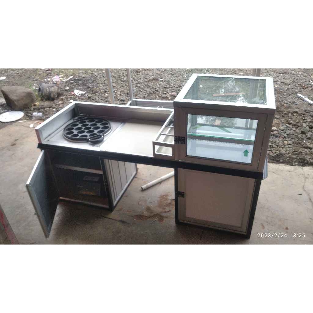 gerobak aluminium motor