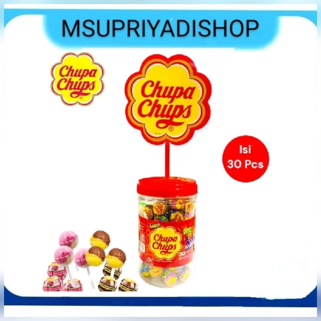 

Chupa Chups Lollipop Isi 30 pcs x9g Permen Toples Candy