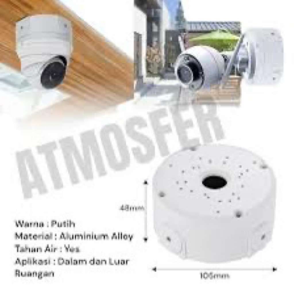 Duradus indoor outdoor junction box camera cctv putih-model 1