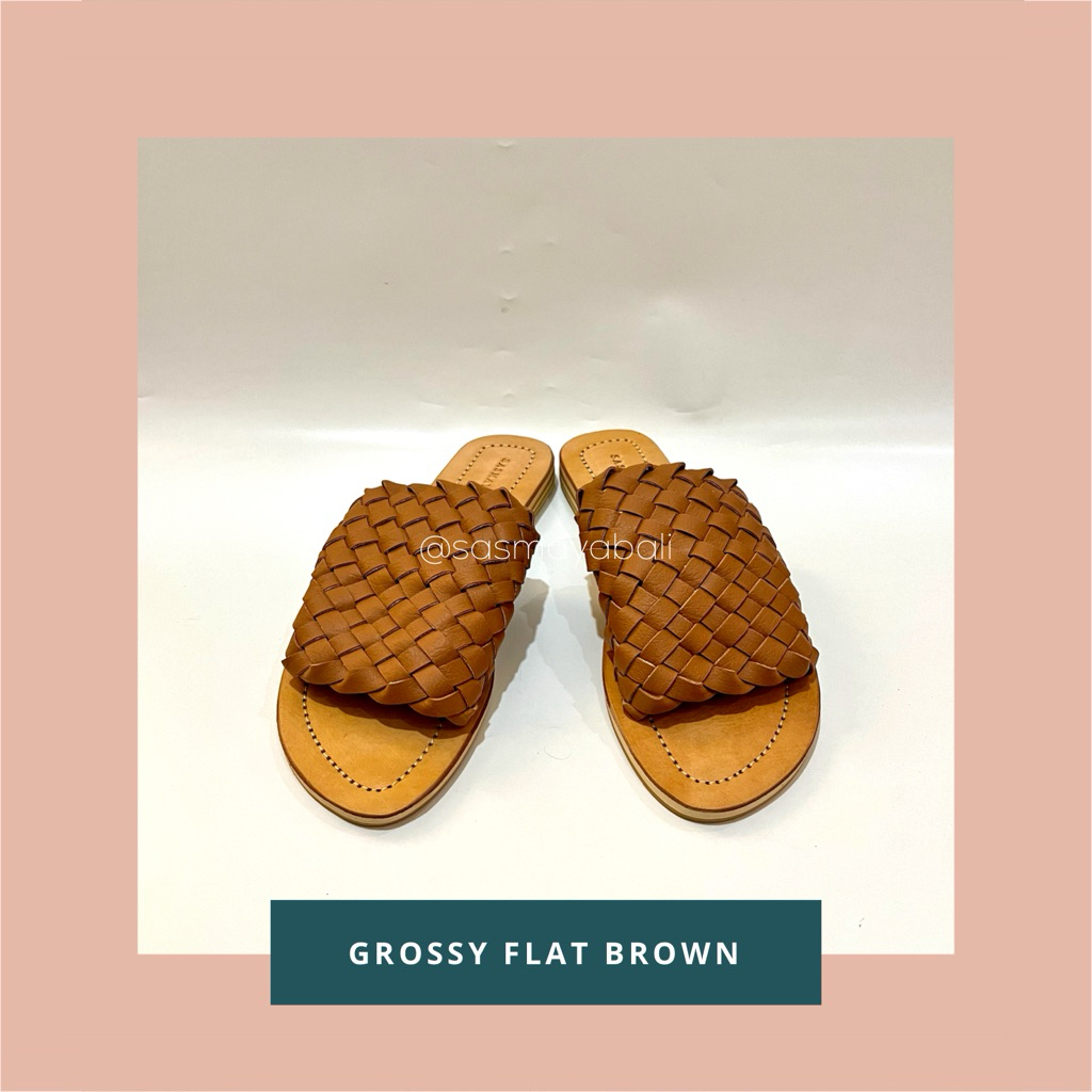 Sasmaya Bali Sandal Wanita Kulit Asli Grossy