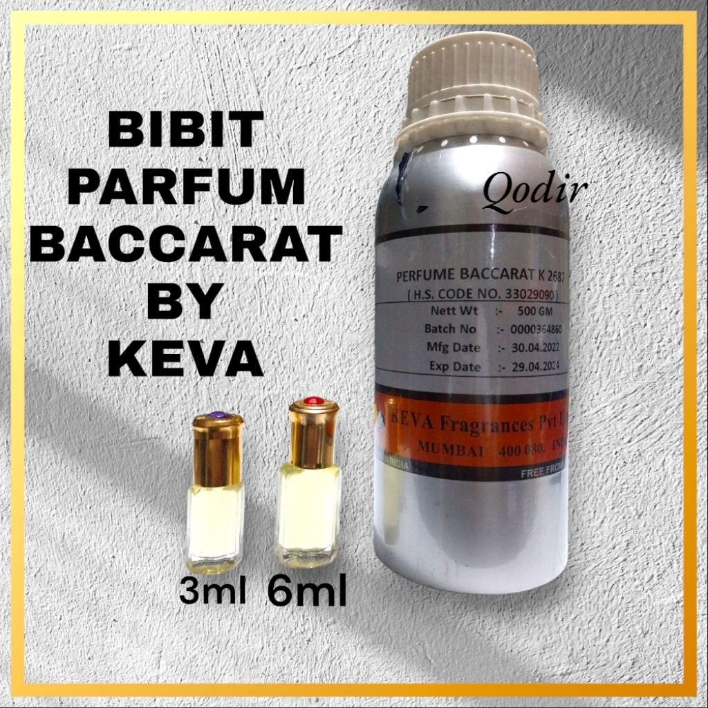 Praffum Bibit Minyak Wangi Keva  Baccarat Non Alkohol Tahan lama Orginal
