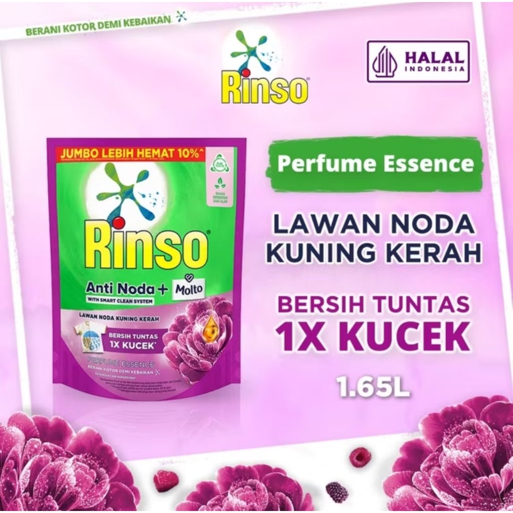 Deterjen Cair Rinso Molto 1,65 Liter / Rinso 1650ml