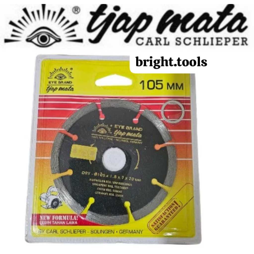 Diamond Wheel Tjap Mata Dry 105mm 4"/Mata Pisau Potong Keramik Dry(Kering) 4 inch Tjap Mata