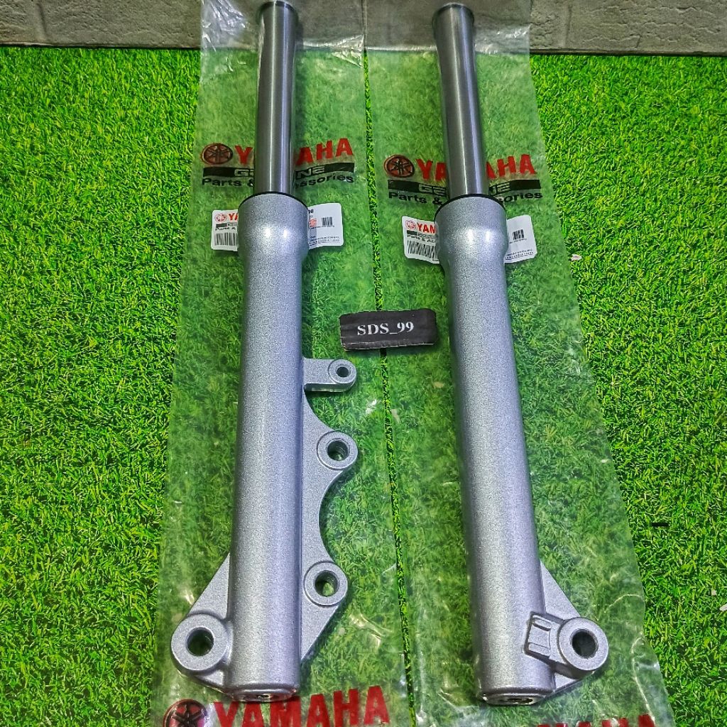 As shock depan + tabung Assy Yamaha Jupiter Z/ Jupiter Z Burhan/ FizR/ Vega R lama Asli ORI (Silver)