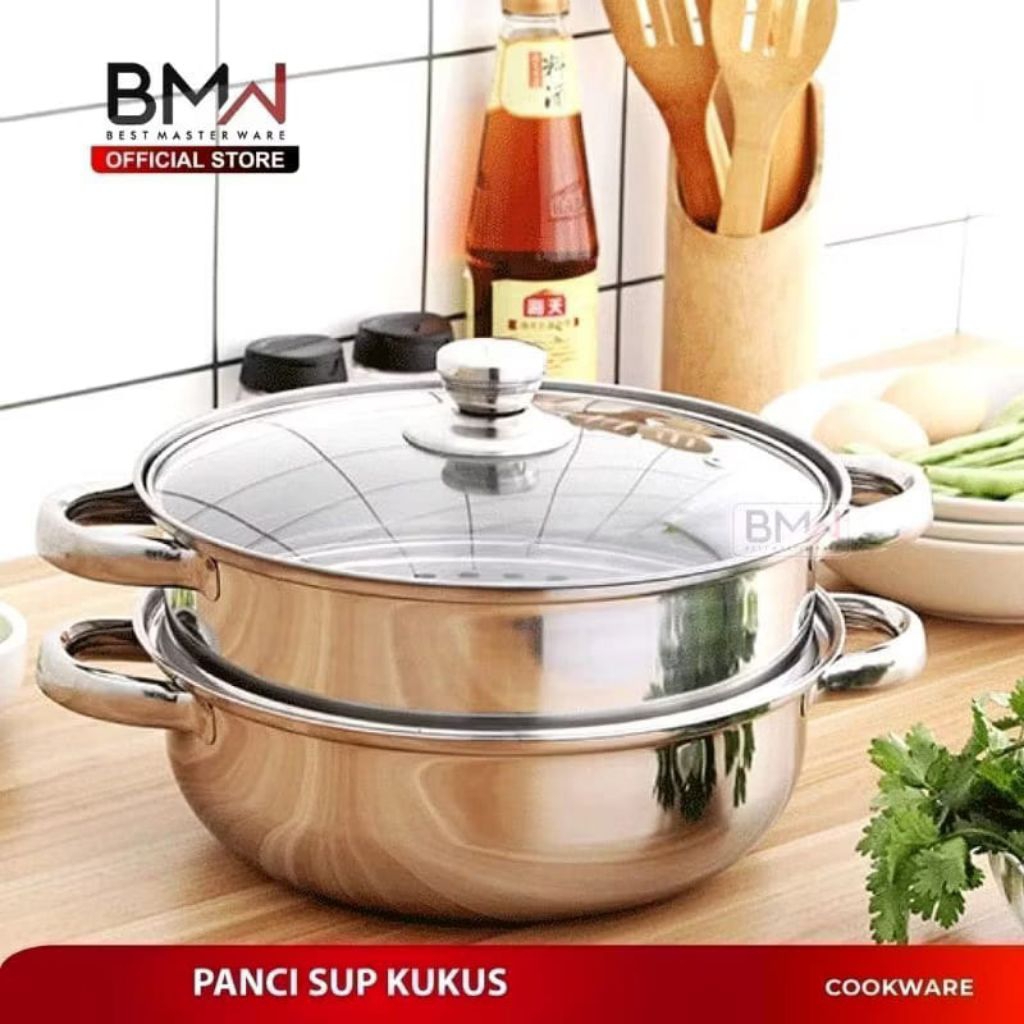 panci steamer stainless kukus siomay 2 susun/panci kukus dimsum/panci kukus serba guna