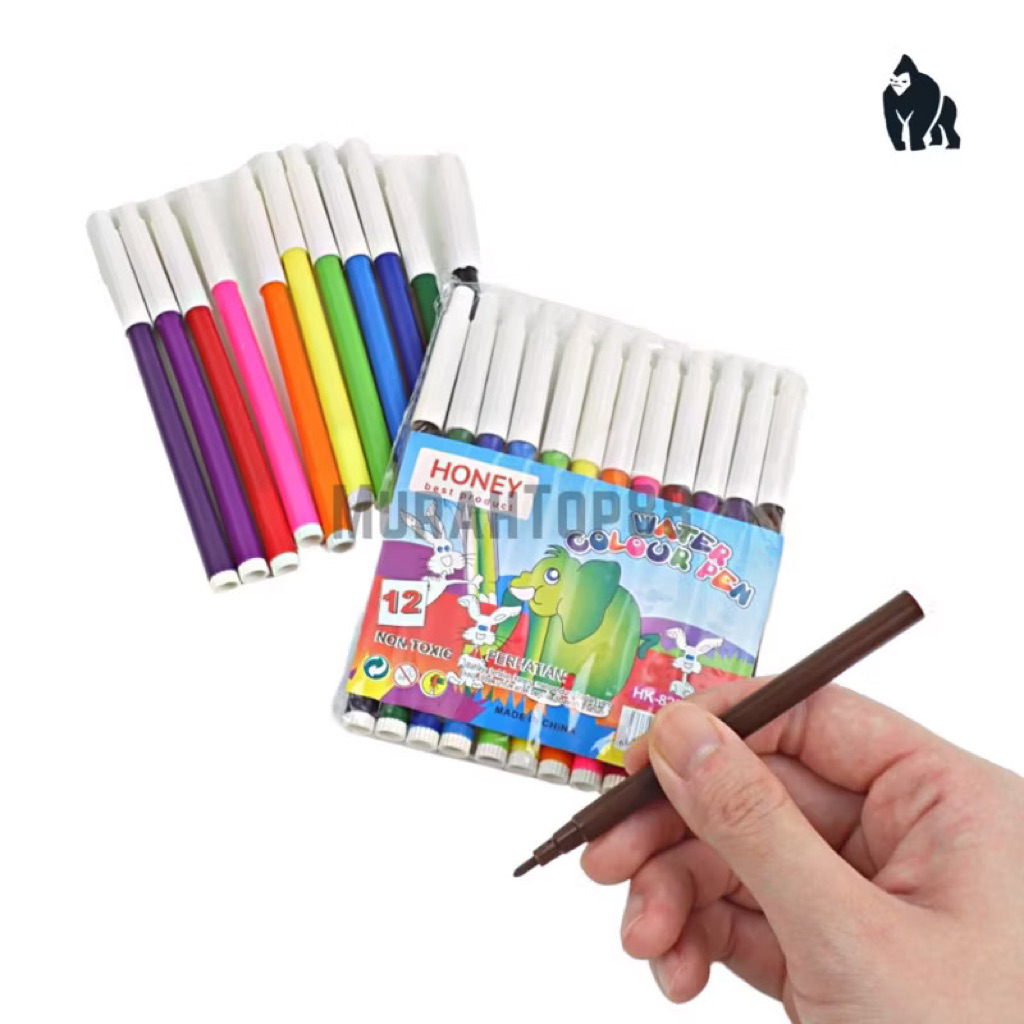 

SET SPIDOL 12 WARNA / COLORING MARKER PEN ALAT MENGGAMBAR MEWARNAI KERAJINAN ANAK / MAINAN EDUKASI