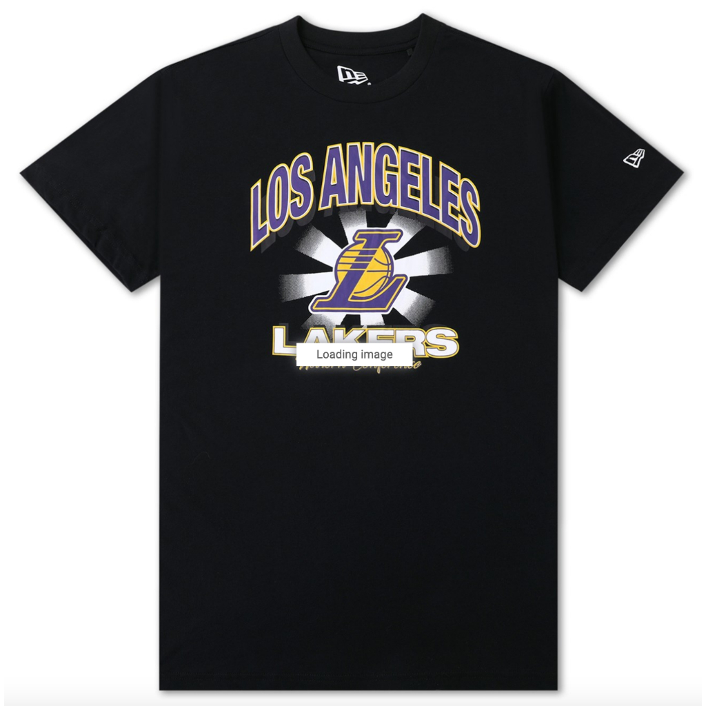 Kaos New Era Los Angeles Lakers Short Sleeve Tee Essential Black