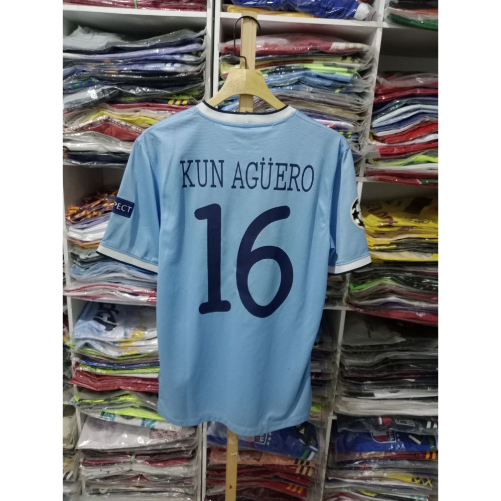 jersey original manchester city home 2013/2014 kun aguero