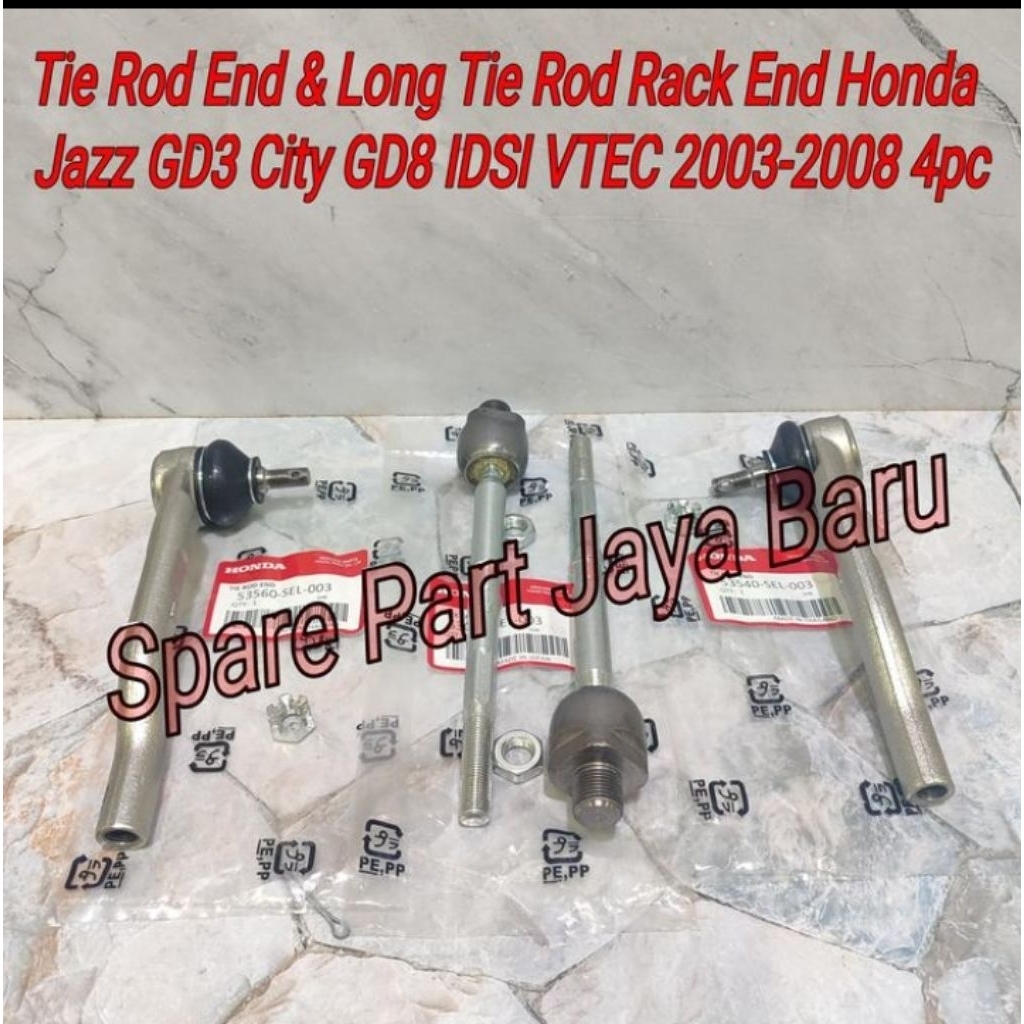 Tie Rod End & Long Tie Rod jazz GD3 City GD8 IDSI VTEC 2003-2008 4pc