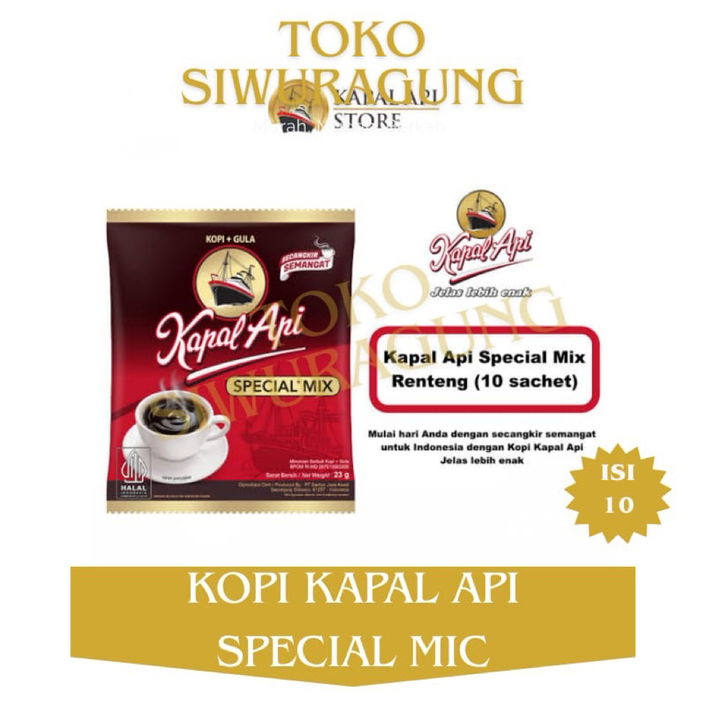 

KOPI KAPAL API SPECIAL MIX 23 gram (1 renceng isi 10 sachet)