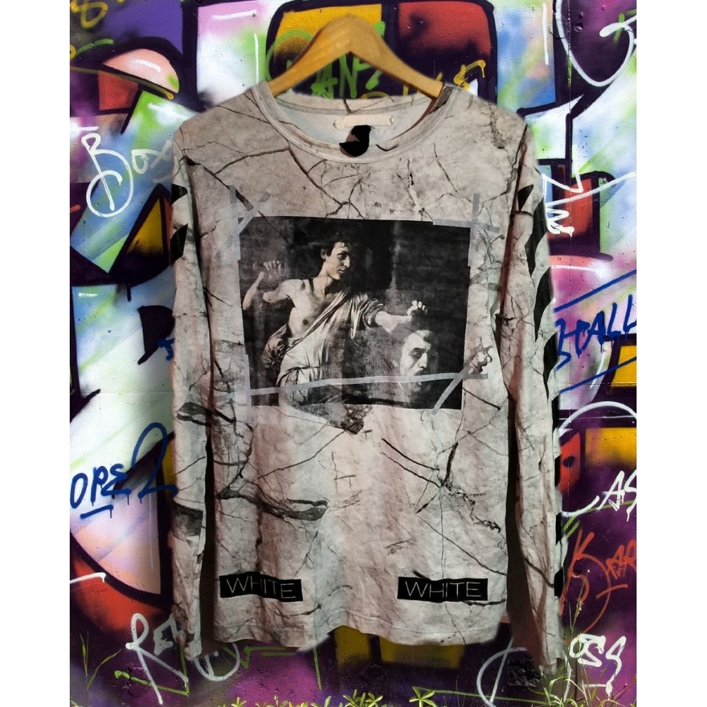 off white vintage kaos brand second/bekas/branded