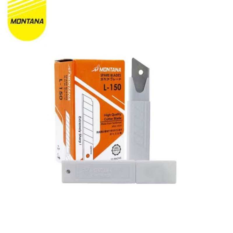 

MONTANA Cutter Isi Pisau Pemotong Blade Knife Cutting Blade Refill Serbaguna L-150 1/Refill (ym)