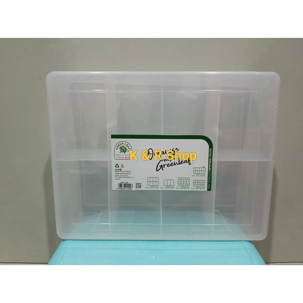 Kotak perkakas 1449 green leaf / Kotak perkakas 8 sekat besar