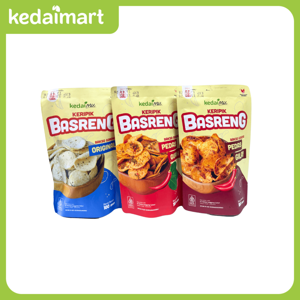 

Paket Bundling KedaiMu Keripik Basreng Mix 3 Rasa (Original, Pedas Gurih, Pedas Gila)