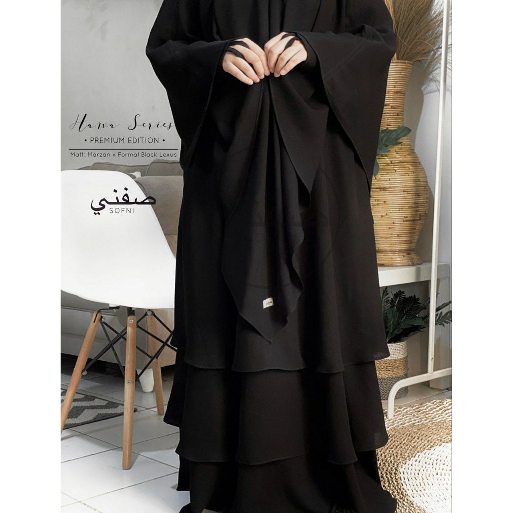 PRELOVED BYSOFNI HAWA SERIES BLACK S SET KHIMAR